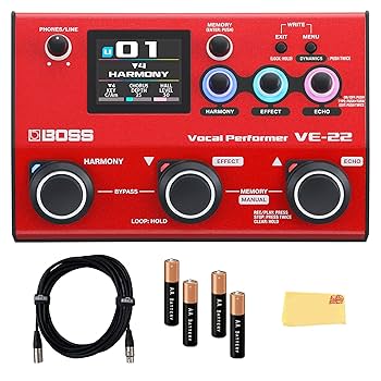Amazon.com: Boss VE-22 Vocal Performer Bundle with Gearlux